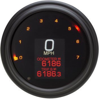 DAKOTA DIGITAL Tank Speedometer - Black Bezel - 1999-2003 4.5-5" Harley
