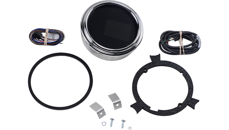 DAKOTA DIGITAL Tank Speedometer - Chrome Bezel - 2004-2013 4.5-5" Harley