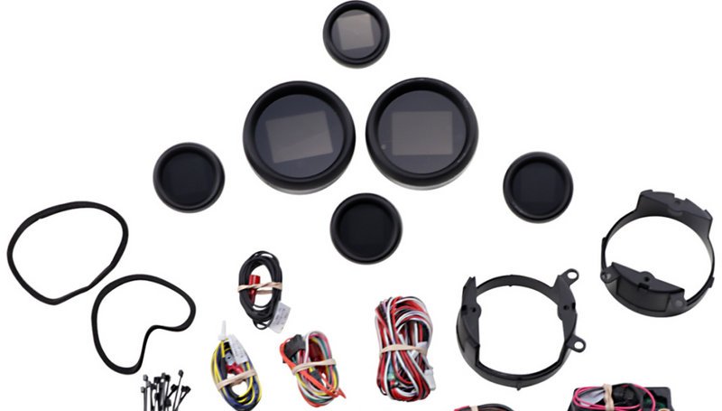 DAKOTA DIGITAL MLX 6-Gauge Instrument Kit - Black Bezel 1999-2003 Harley Touring
