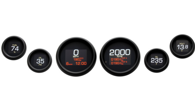 DAKOTA DIGITAL MLX 6-Gauge Instrument Kit - Black Bezel 1999-2003 Harley Touring