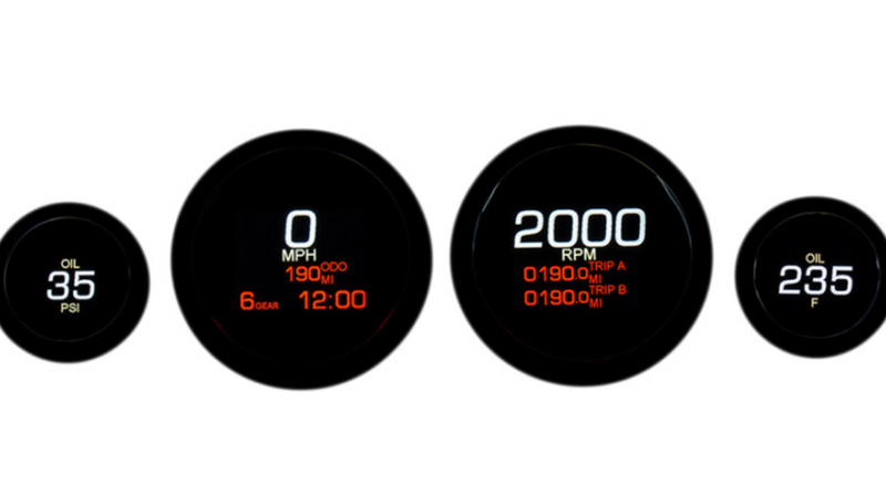 DAKOTA DIGITAL MLX 6-Gauge Instrument Kit - Black Bezel 1999-2003 Harley Touring