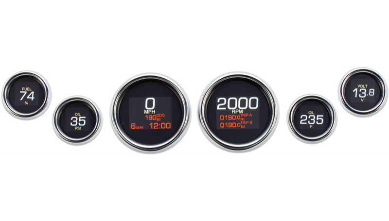 DAKOTA DIGITAL MLX 6-Gauge Instrument Kit - Chrome Bezel 1999-2003 Harley Touring