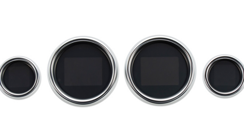 DAKOTA DIGITAL MLX 6-Gauge Instrument Kit - Chrome Bezel 1999-2003 Harley Touring