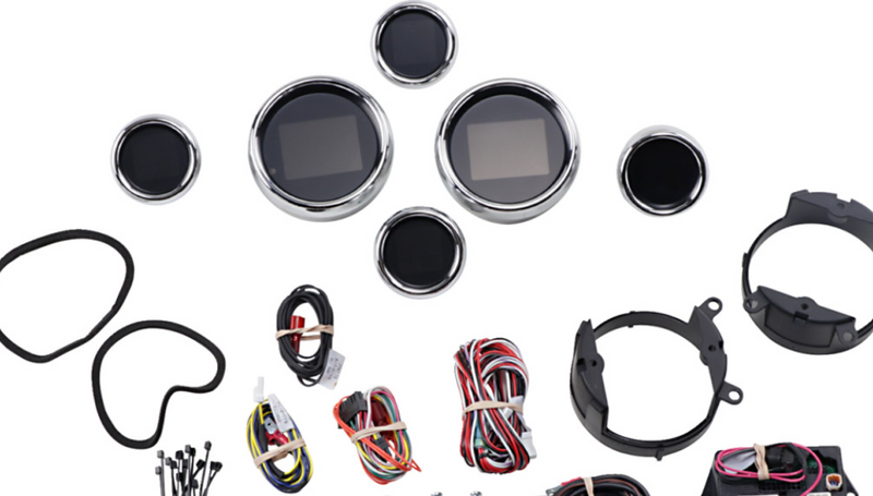 DAKOTA DIGITAL MLX 6-Gauge Instrument Kit - Chrome Bezel 1999-2003 Harley Touring