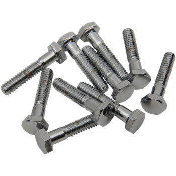 DRAG SPECIALTIES Replacement Hex-Head Bolt - Chrome - 1/4"-20 x 1-1/2" - 10-Pack
