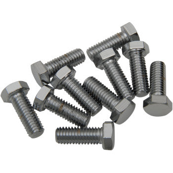 DRAG SPECIALTIES Bolts - Hex-Head - Chrome - 3/8"-16 x 3/4" - 10 Pack