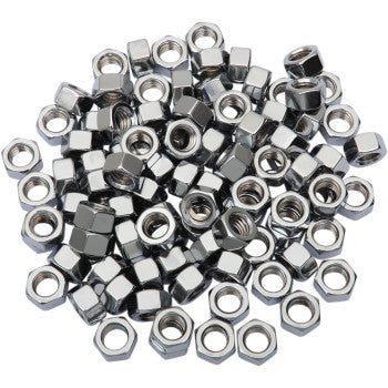 Drag Specialties Chrome Hex Nut - 5/16"-24 - 100 Pack