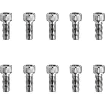 DRAG SPECIALTIES Replacement Socket-Head Bolt - Knurled/Fine Thread - #10-32 x 1/2" - 10-Pack