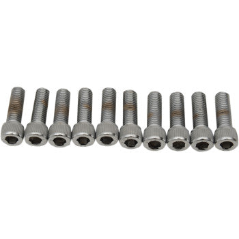 DRAG SPECIALTIES Replacement Socket-Head Bolt - Smooth/Fine Thread - 1/4"-28 x 5/8" - 10 Pack