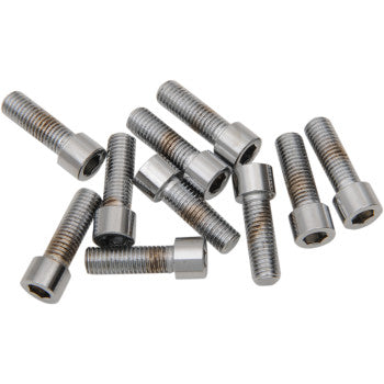 DRAG SPECIALTIES Replacement Socket-Head Bolt - Smooth/Fine Thread - 1/4"-28 x 5/8" - 10 Pack