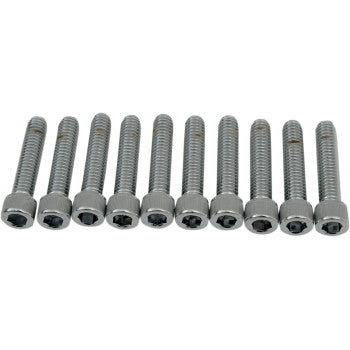 DRAG SPECIALTIES Replacement Socket-Head Bolt - Knurled/Coarse - 5/16-18 x 1-1/2" - 10 Pack