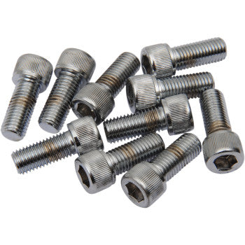 DRAG SPECIALTIES Replacement Fine Thread Socket-Head Bolt - Knurled - 5/16"-24 x 3/4" - 10-Pack