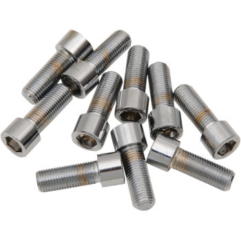 DRAG SPECIALTIES Replacement Fine Thread Socket-Head Bolt - Smooth - 3/8"-24 x 3/4" - 10-Pack