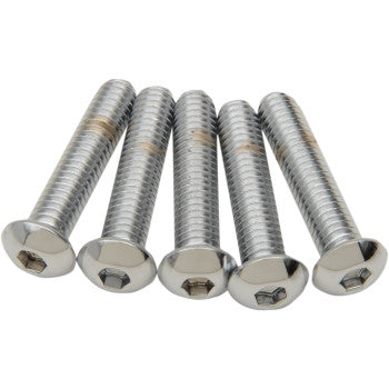 DRAG SPECIALTIES Bolts - Button Head - Chrome - 5/16"-18 x 1-1/2" - 5 Pack