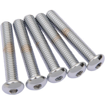 DRAG SPECIALTIES Bolts - Button Head - Chrome - 3/8"-16 x 2" - 5 Pack - 5 Pack