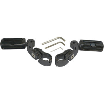 RIVCO PRODUCTS Highway Pegs With Mounting Arms - Black