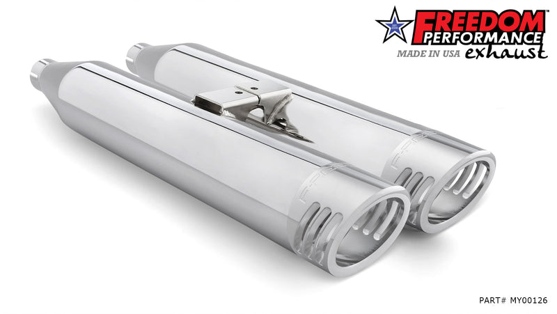 YAMAHA VENTURE/ROYAL STAR/TOUR DELUXE 1999-2014 SLIP-ONS check description for Quiet Baffles.