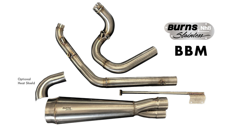 Burns Stainless NhB Exhaust for M8 Baggers