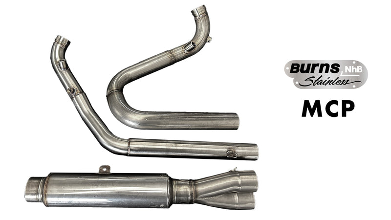 Burns Stainless NhB Exhaust for M8 Baggers