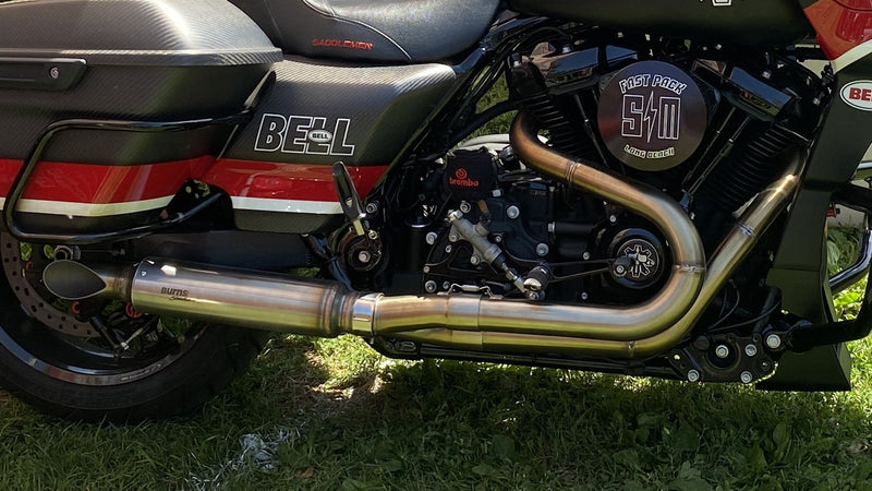 Burns Stainless NhB Exhaust for M8 Baggers
