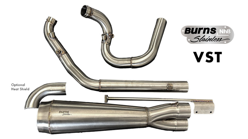 Burns Stainless NhB Exhaust for M8 Baggers