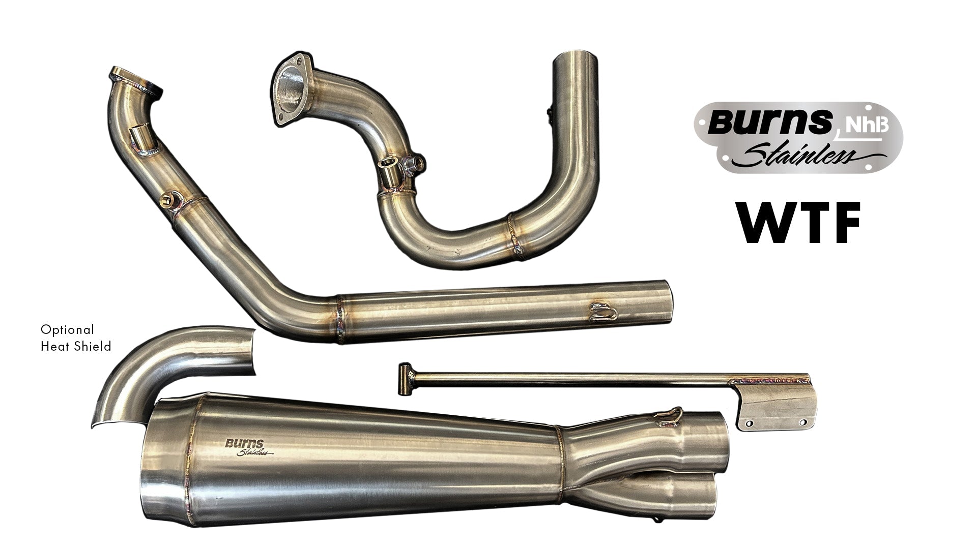 BURNS STAINLESS NhB Exhaust for M8 Baggers — Lifestyle Cycles