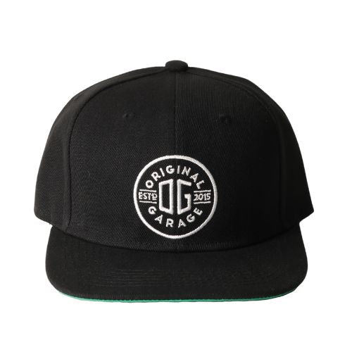 OG Embroidered Logo Snapback Hat - Black