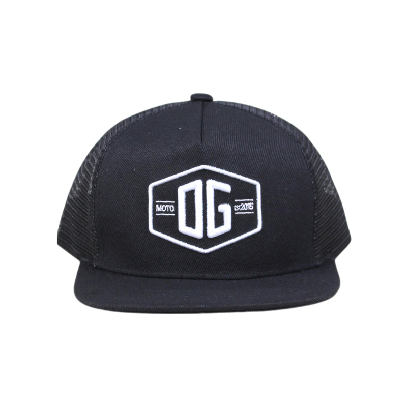 OG Classic Black Trucker Hat - Original Garage Moto