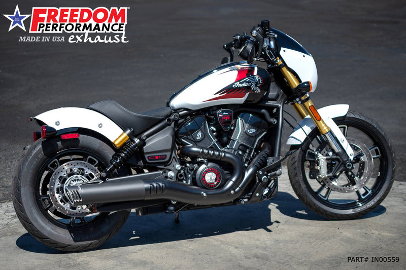 INDIAN  2025-PRESENT SCOUT 101-CLASSIC-SUPER-SPORT-BOBBER 4" SLIP-ON BUNDLE