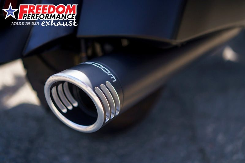 FREEDOM EXHAUST INDIAN 4" SLIP-ONS FOR CHIEFTAIN / ROADMASTER / CHALLENGER / PURSUIT WITH HARD BAGS
