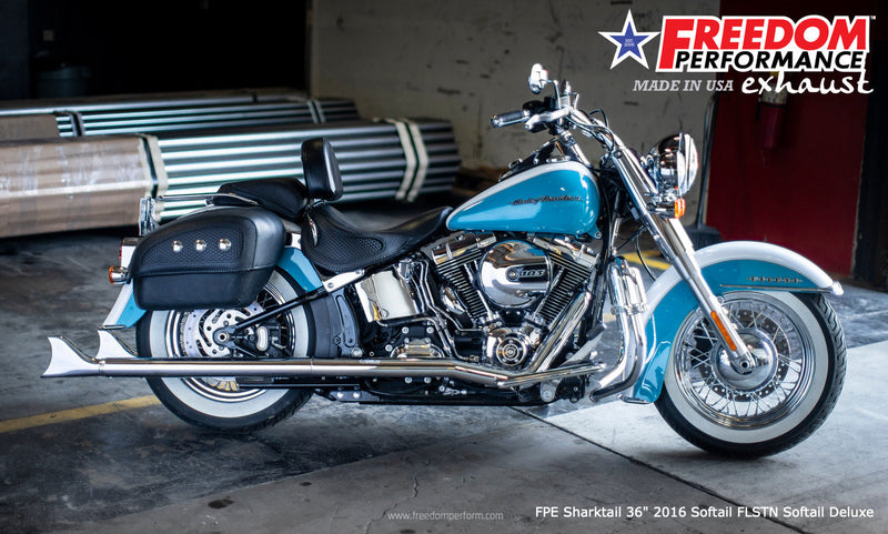 FREEDOM EXHAUST -  SOFTAIL 2.5" CLASSIC SHARKTAIL TRUE-DUALS FULL SYSTEM 1986-2017
