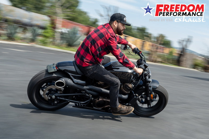 FREEDOM EXHAUST - SPORTSTER S 2-INTO-1 TURN-OUT HIGH