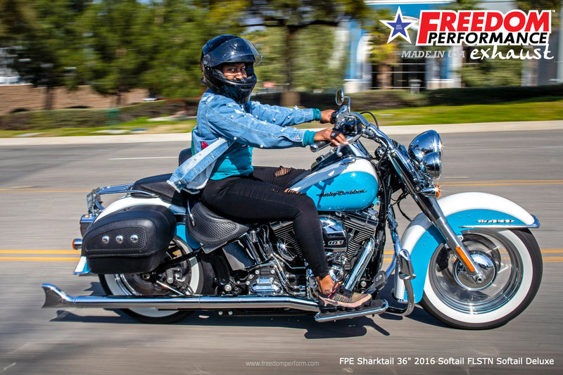 FREEDOM EXHAUST -  SOFTAIL 2.5" CLASSIC SHARKTAIL TRUE-DUALS FULL SYSTEM 1986-2017