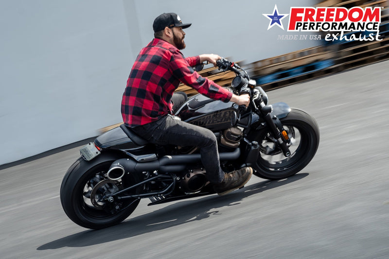 FREEDOM EXHAUST - SPORTSTER S 2-INTO-1 TURN-OUT HIGH