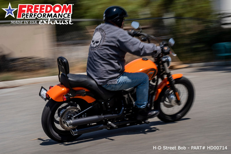 FREEDOM EXHAUST -  SOFTAIL/M8 WIDE TIRE STANDARD, LOW RIDER, SLIM, FAT BOY, BREAKOUT & STREET BOB 3.25" SLIP-ONS