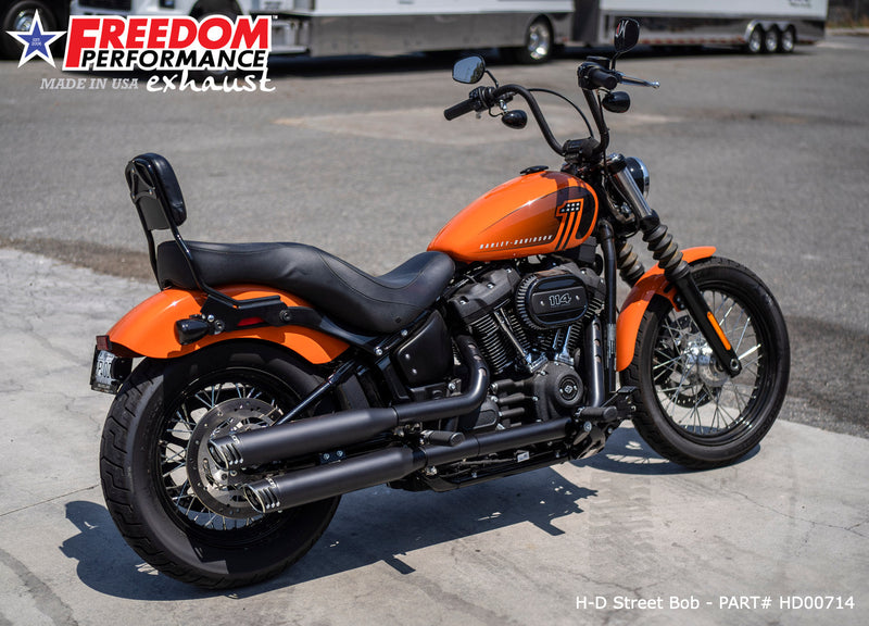 FREEDOM EXHAUST -  SOFTAIL/M8 WIDE TIRE STANDARD, LOW RIDER, SLIM, FAT BOY, BREAKOUT & STREET BOB 3.25" SLIP-ONS