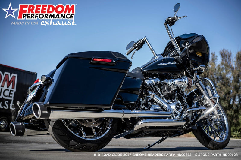 FREEDOM EXHAUST -  TOURING/TRIKE AMERICAN OUTLAW & COMBAT FLUTED 4.5" MEGAPHONE SLIP-ONS