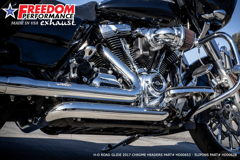 FREEDOM EXHAUST -  TOURING/TRIKE AMERICAN OUTLAW & COMBAT FLUTED 4.5" MEGAPHONE SLIP-ONS