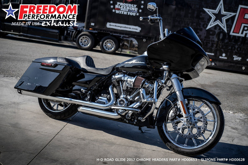 FREEDOM EXHAUST -  TOURING/TRIKE AMERICAN OUTLAW & COMBAT FLUTED 4.5" MEGAPHONE SLIP-ONS