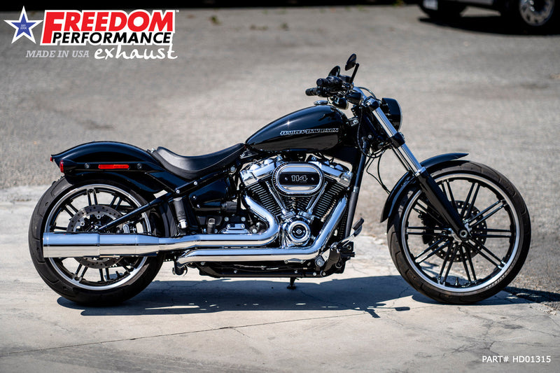 FREEDOM EXHAUST -  SOFTAIL/M8 FAT BOY BREAKOUT ONLY 4.5” TWO-STEP TUCK & UNDER FULL SYSTEM 2018-PRESENT