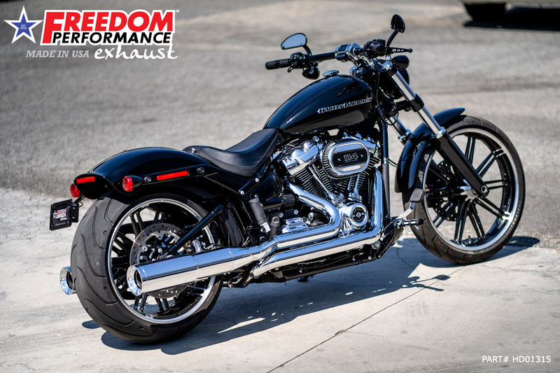 FREEDOM EXHAUST -  SOFTAIL/M8 FAT BOY BREAKOUT ONLY 4.5” TWO-STEP TUCK & UNDER FULL SYSTEM 2018-PRESENT