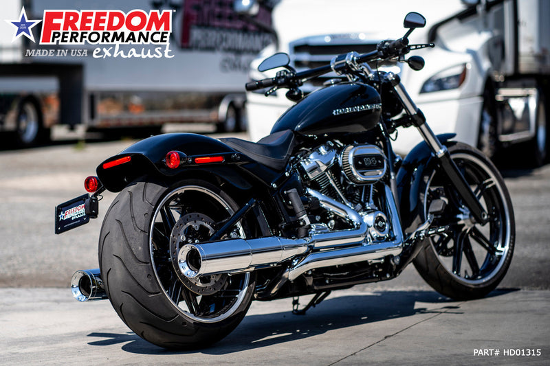 FREEDOM EXHAUST -  SOFTAIL/M8 FAT BOY BREAKOUT ONLY 4.5” TWO-STEP TUCK & UNDER FULL SYSTEM 2018-PRESENT