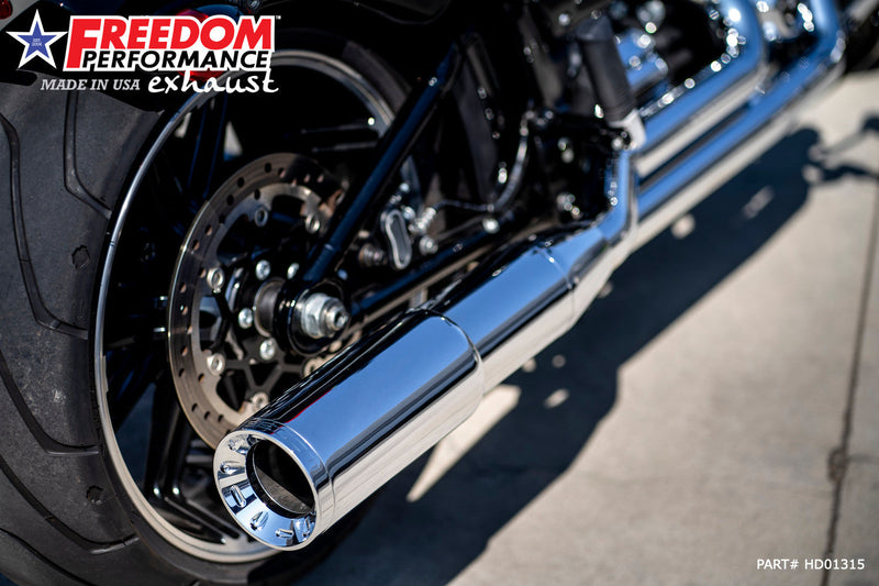 FREEDOM EXHAUST -  SOFTAIL/M8 FAT BOY BREAKOUT ONLY 4.5” TWO-STEP TUCK & UNDER FULL SYSTEM 2018-PRESENT