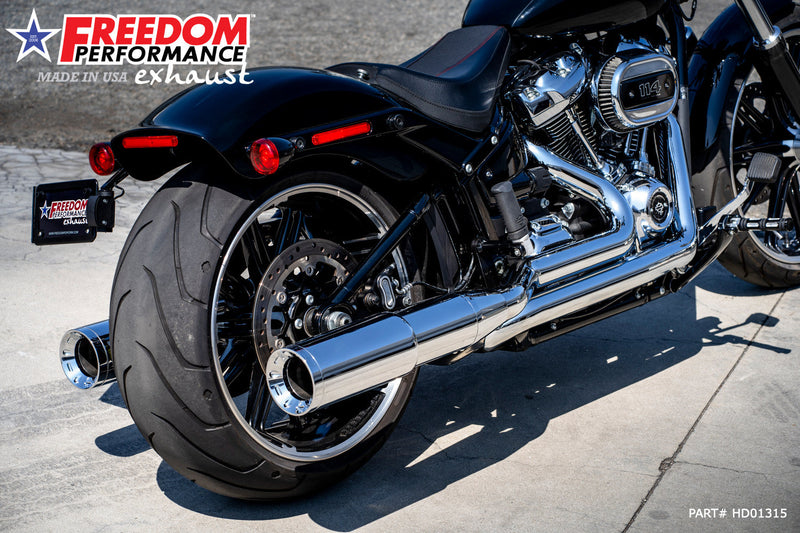 FREEDOM EXHAUST -  SOFTAIL/M8 FAT BOY BREAKOUT ONLY 4.5” TWO-STEP TUCK & UNDER FULL SYSTEM 2018-PRESENT