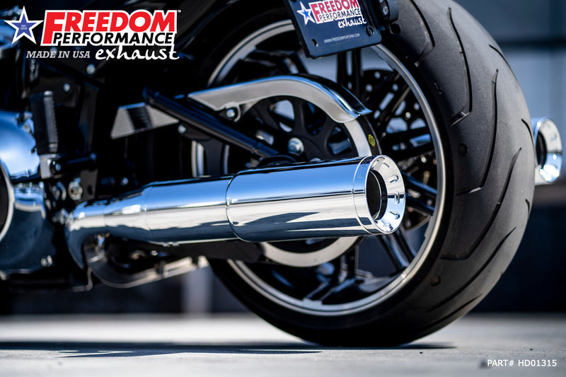 FREEDOM EXHAUST -  SOFTAIL/M8 FAT BOY BREAKOUT ONLY 4.5” TWO-STEP TUCK & UNDER FULL SYSTEM 2018-PRESENT