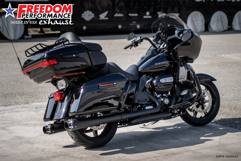 FREEDOM EXHAUST -  TOURING/TRIKE AMERICAN OUTLAW & COMBAT FLUTED 4.5" MEGAPHONE SLIP-ONS