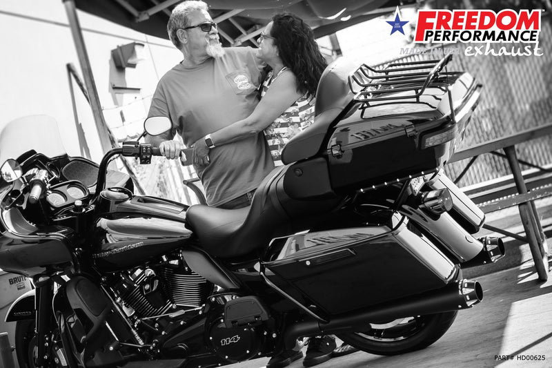 FREEDOM EXHAUST -  TOURING/TRIKE AMERICAN OUTLAW & COMBAT FLUTED 4.5" MEGAPHONE SLIP-ONS