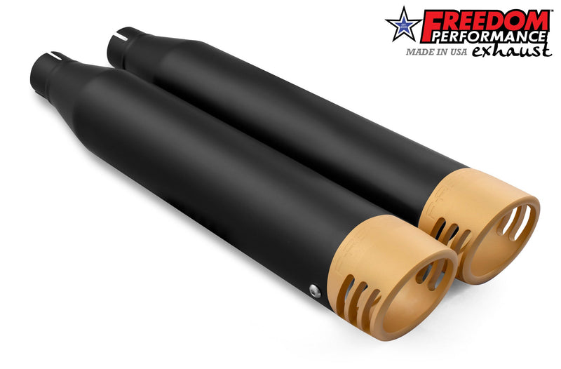 FREEDOM EXHAUST -  SOFTAIL/M8 WIDE TIRE STANDARD, LOW RIDER, SLIM, FAT BOY, BREAKOUT & STREET BOB 3.25" SLIP-ONS