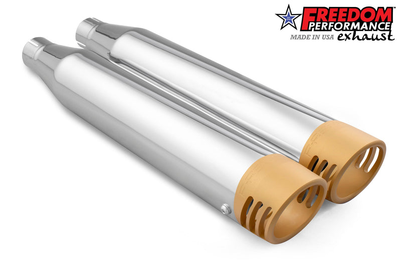 FREEDOM EXHAUST -  SOFTAIL/M8 WIDE TIRE STANDARD, LOW RIDER, SLIM, FAT BOY, BREAKOUT & STREET BOB 3.25" SLIP-ONS