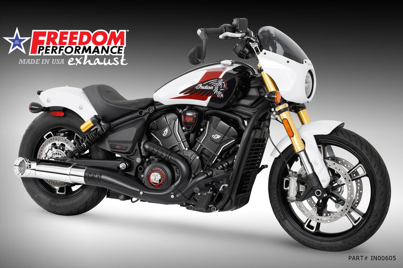 (SPECIAL ORDER) INDIAN 2025-PRESENT SCOUT 101-CLASSIC-SUPER-SPORT-BOBBER 4.5" 2-STEP TURN-OUT SLIP-ON